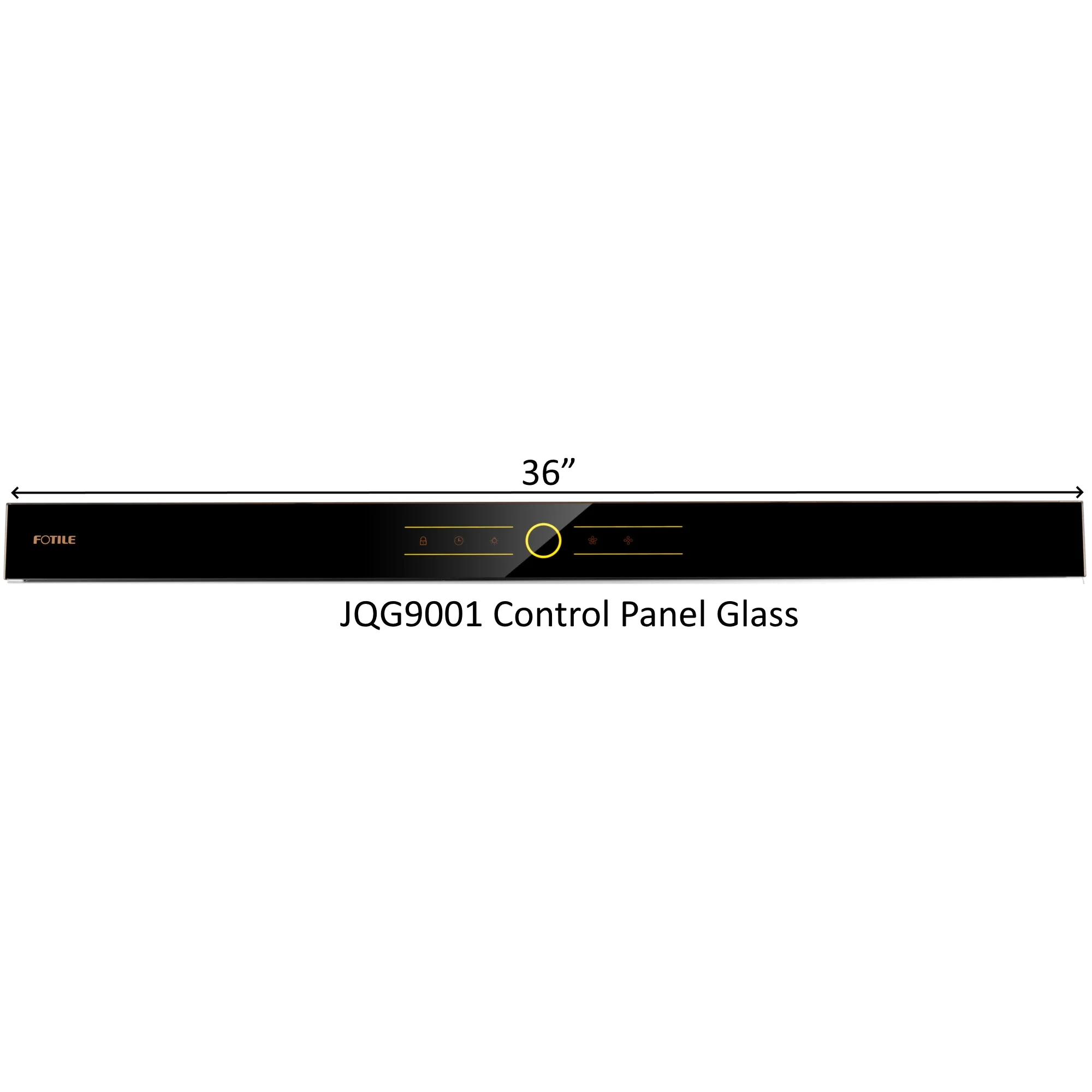 Control Panel Glass for Inclined Vent Range Hood - Image 3