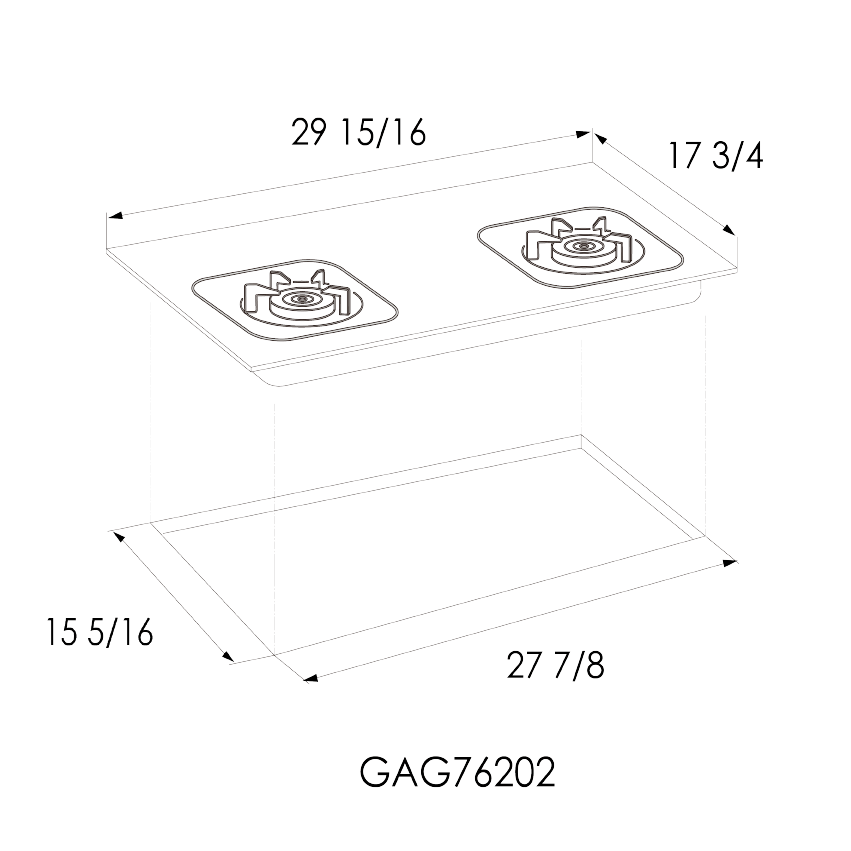 30" Gas Cooktop | 14,800 BTU Burners | EPS Series | GAG76202 - Image 3