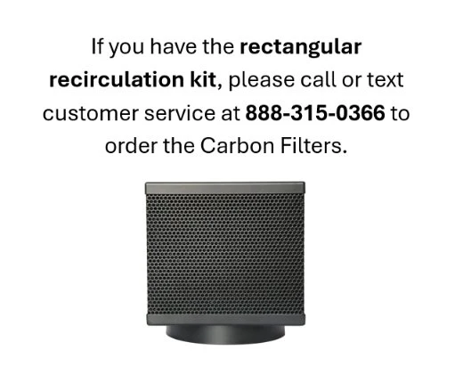 Recirculation Kit Carbon Filters for Pixie Air Series Hood - Image 2